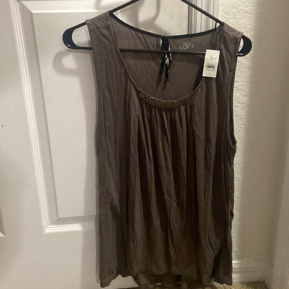 Loft blouse gray Large